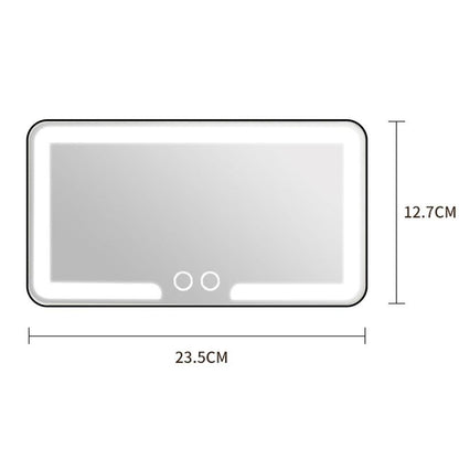 Car Sun Visor Vanity Mirror, Rechargeable Makeup Mirror with 3 Light Modes & 60 Leds - Dimmable Clip-On Rear View Sun-Shading Cosmetic Mirror