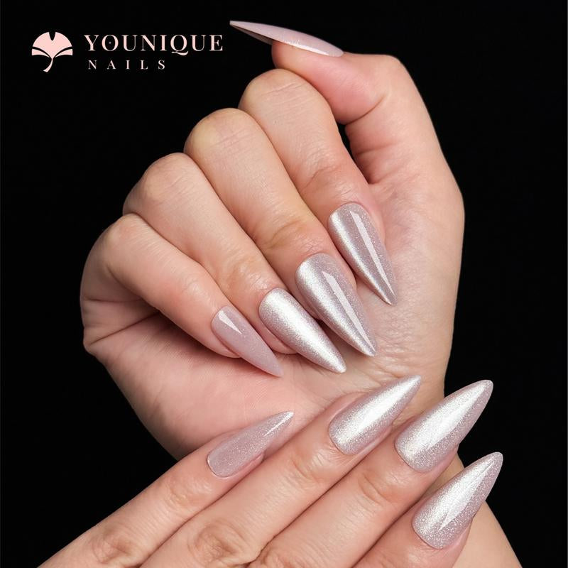 Buy 10, Get 10 Free! [Machine-Made] 24Pcs/Set Reusablefalse Nails with Rhinestone & Floral Decor for Women & Girls DIY Nailsart, French Style Press on Nails, Stickon Nails Glue on Nails, Manicure Fullcover Sticker Nails Gift