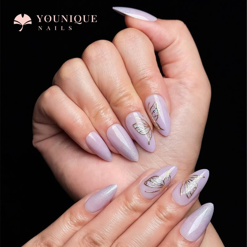 Buy 10, Get 10 Free! [Machine-Made] 24Pcs/Set Reusablefalse Nails with Rhinestone & Floral Decor for Women & Girls DIY Nailsart, French Style Press on Nails, Stickon Nails Glue on Nails, Manicure Fullcover Sticker Nails Gift