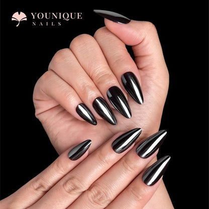 Buy 10, Get 10 Free! [Machine-Made] 24Pcs/Set Reusablefalse Nails with Rhinestone & Floral Decor for Women & Girls DIY Nailsart, French Style Press on Nails, Stickon Nails Glue on Nails, Manicure Fullcover Sticker Nails Gift