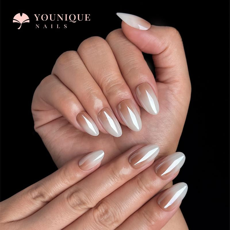 Buy 10, Get 10 Free! [Machine-Made] 24Pcs/Set Reusablefalse Nails with Rhinestone & Floral Decor for Women & Girls DIY Nailsart, French Style Press on Nails, Stickon Nails Glue on Nails, Manicure Fullcover Sticker Nails Gift